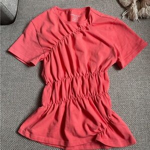 Scarlet and Sam Scrunched Tee - Coral